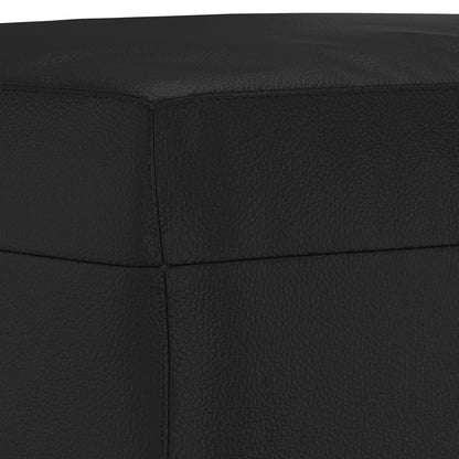 vidaXL Ensemble de canapés 3 pcs avec coussins Similicuir Noir