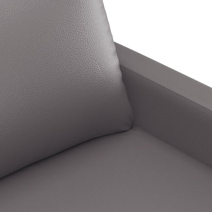 vidaXL Ensemble de canapés 2 pcs avec oreillers Gris Similicuir