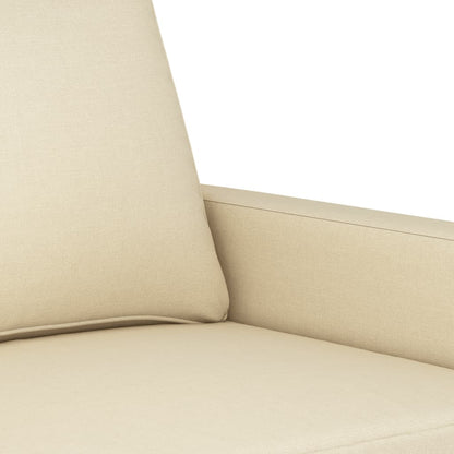 vidaXL Ensemble de canapés 3 pcs avec coussins Crème Tissu