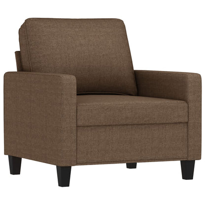 vidaXL Ensemble de canapés 3 pièces avec coussins Tissu Marron