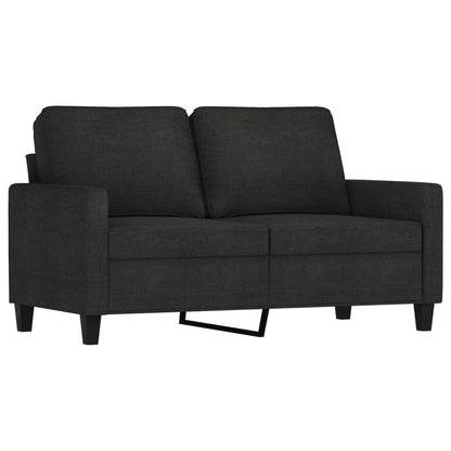 vidaXL Ensemble de canapés 3 pcs avec coussins Tissu Noir