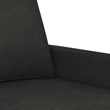 vidaXL Ensemble de canapés 3 pcs avec coussins Tissu Noir