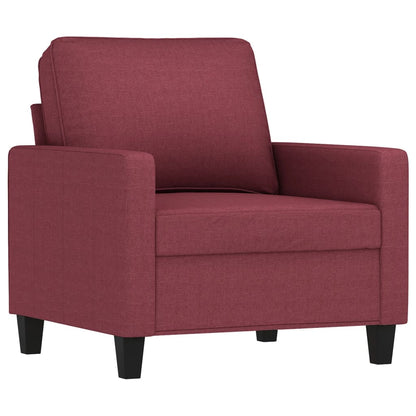 vidaXL Ensemble de canapés 3 pièces avec coussins Tissu Rouge bordeaux
