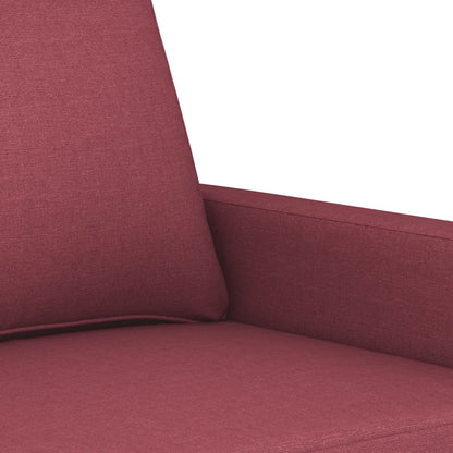 vidaXL Ensemble de canapés 3 pièces avec coussins Tissu Rouge bordeaux