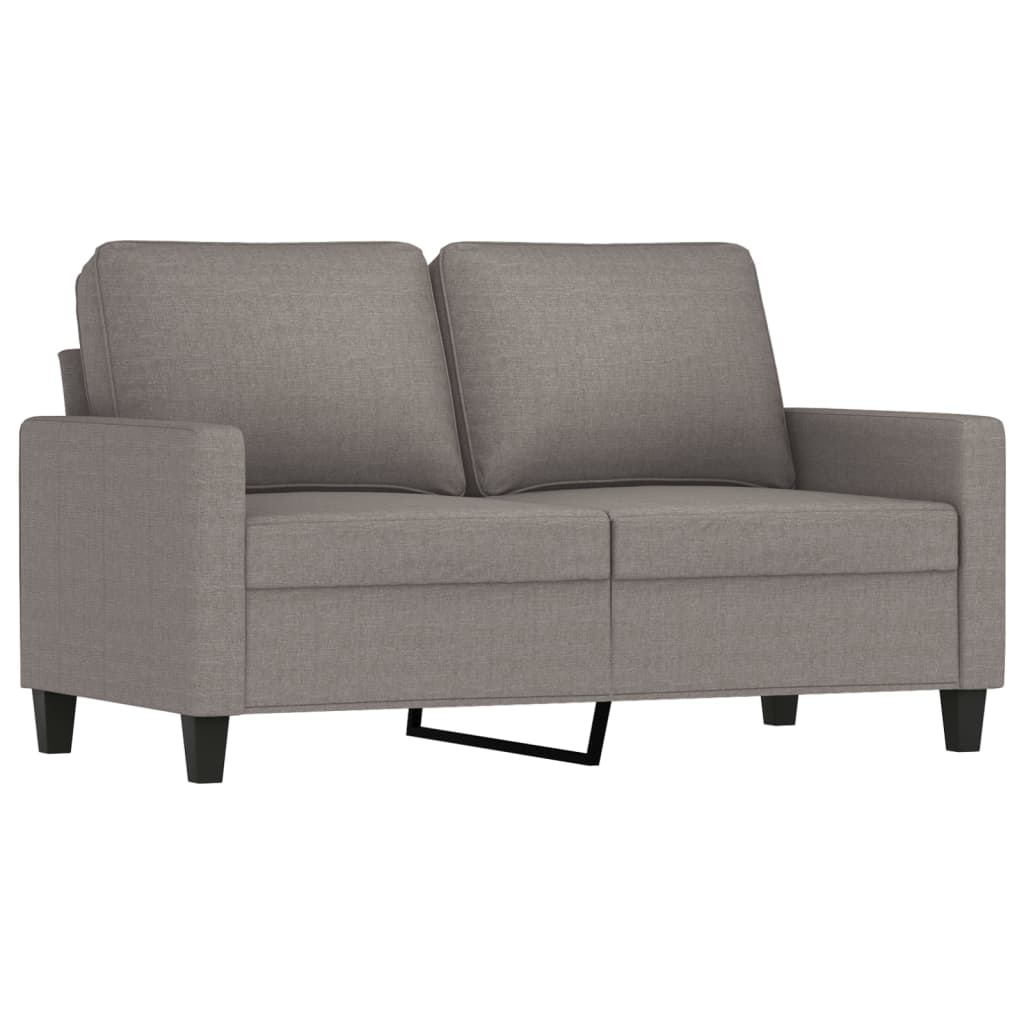vidaXL 3-tlg. Sofagarnitur mit Kissen Taupe Stoff