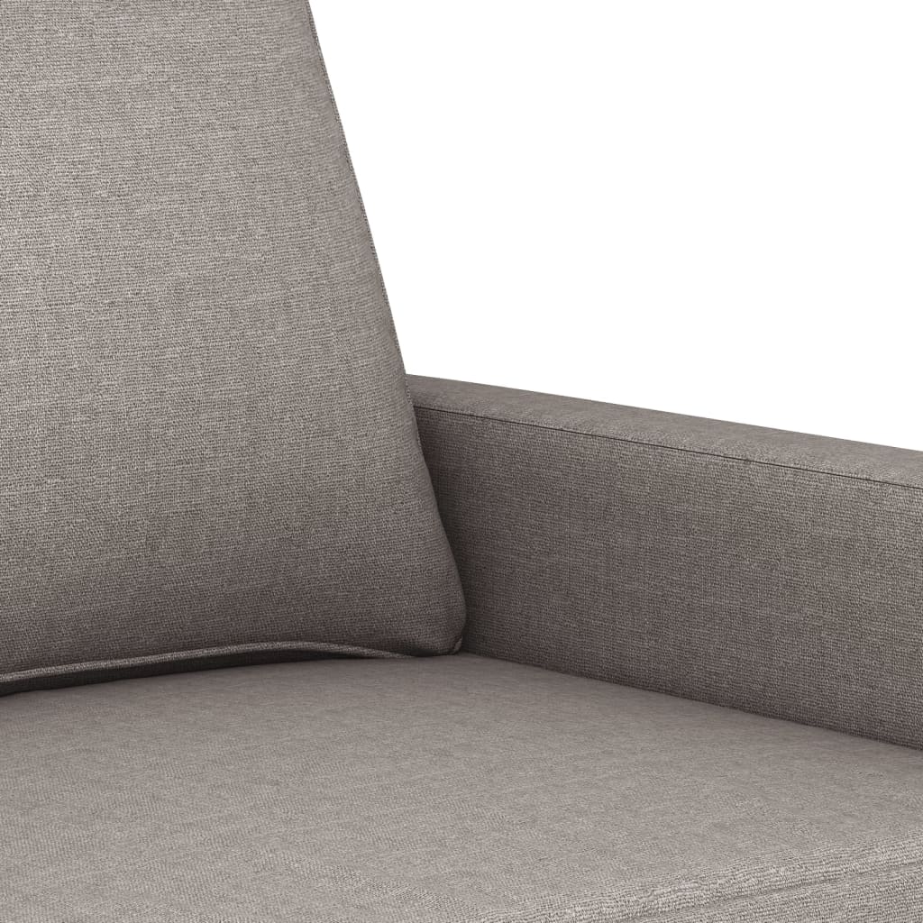 vidaXL 3-tlg. Sofagarnitur mit Kissen Taupe Stoff