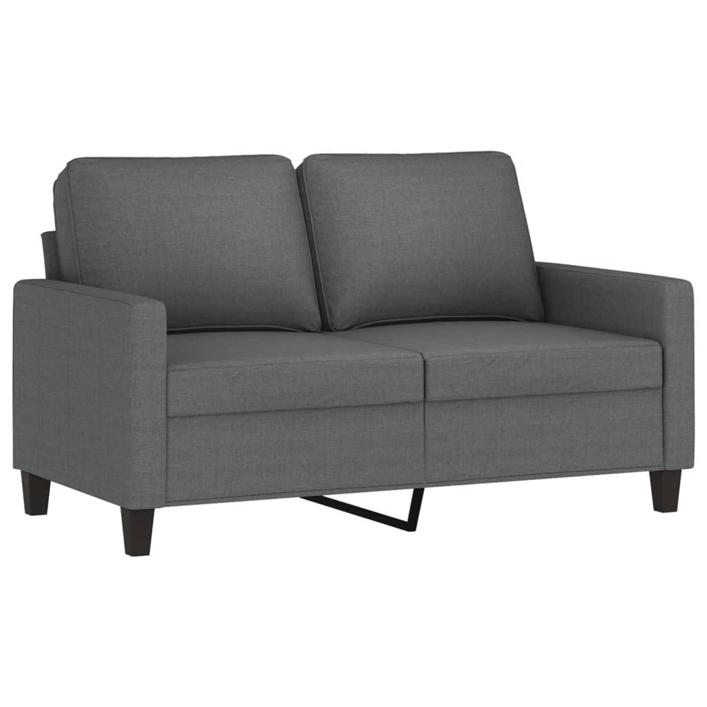 vidaXL Ensemble de canapés 4 pcs avec coussins Tissu Gris foncé