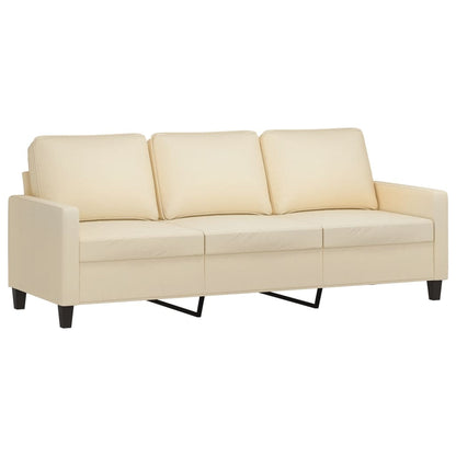 vidaXL Ensemble de canapés 4 pcs avec coussins Tissu crème