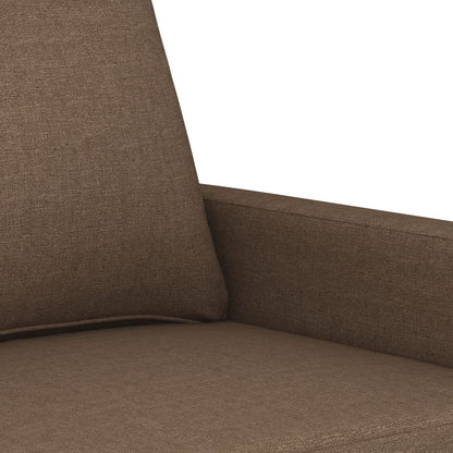 vidaXL 4-tlg. Sofagarnitur mit Kissen Braun Stoff