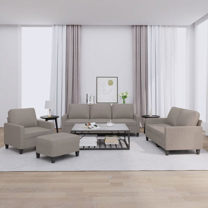 vidaXL Ensemble de canapés 4 pièces avec coussins Tissu Taupe