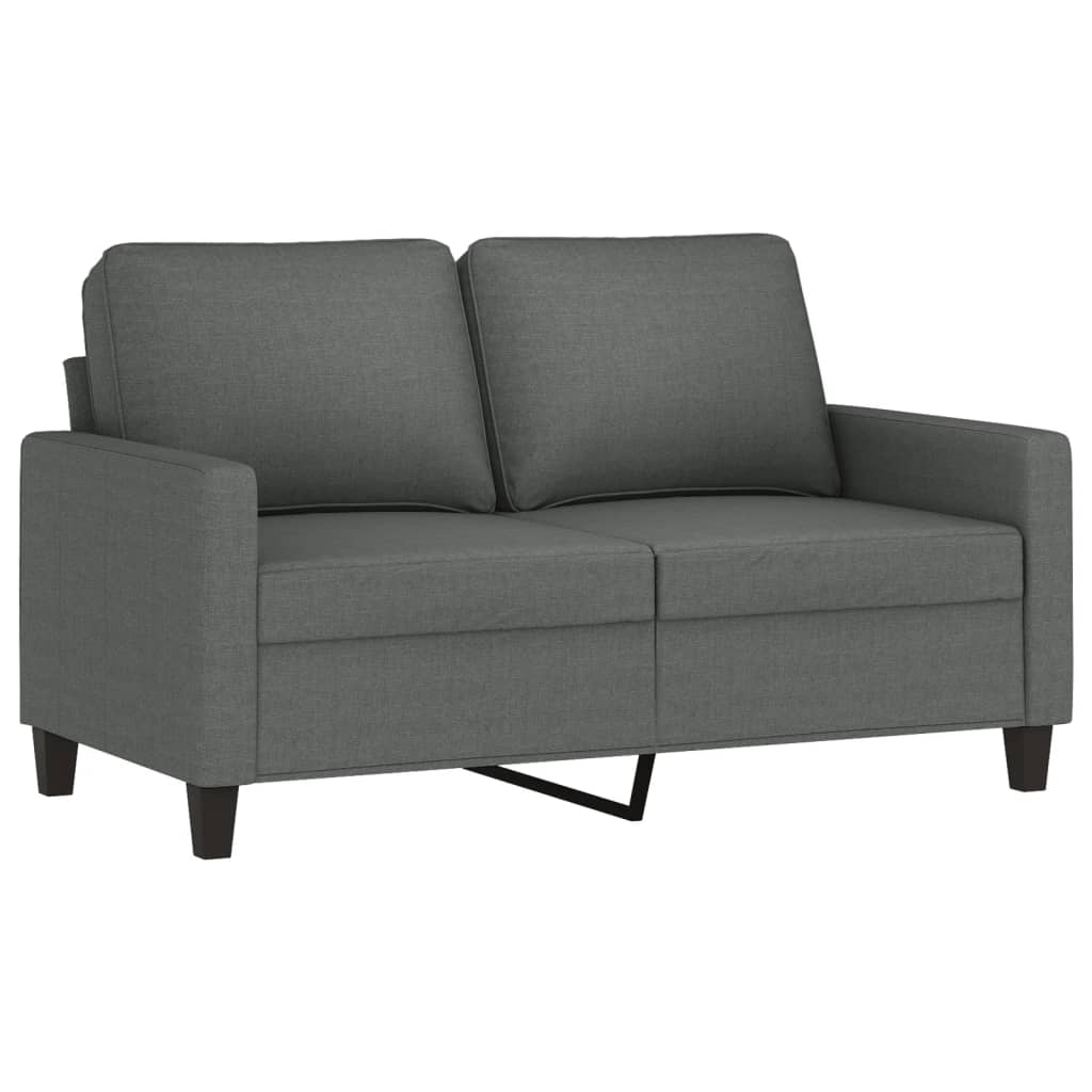 vidaXL Ensemble de canapés 2 pièces avec coussins Tissu Gris foncé