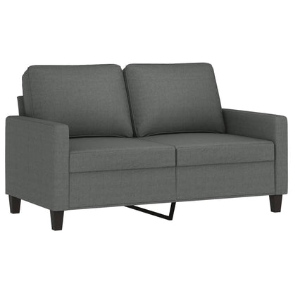 vidaXL Ensemble de canapés 2 pièces avec coussins Tissu Gris foncé
