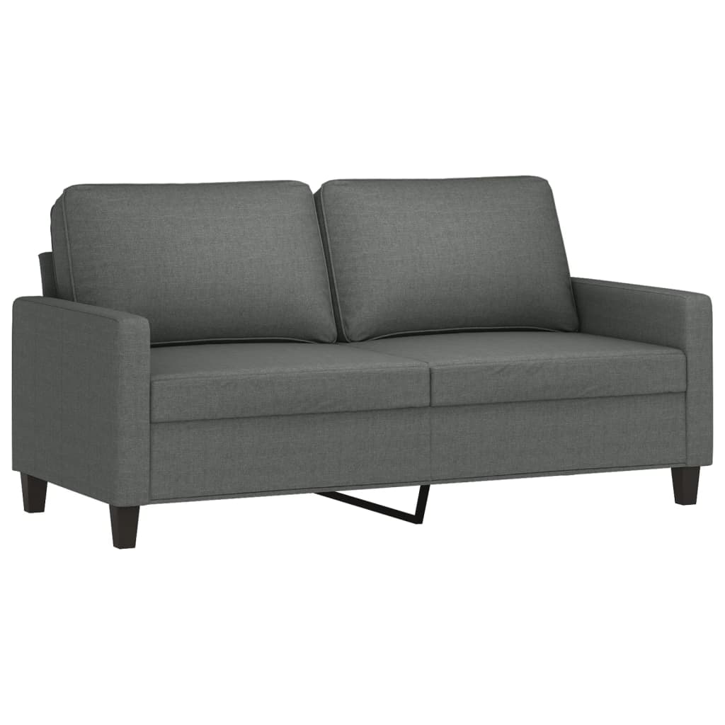 vidaXL Ensemble de canapés 2 pièces avec coussins Tissu Gris foncé