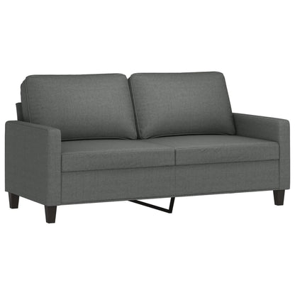 vidaXL Ensemble de canapés 2 pièces avec coussins Tissu Gris foncé