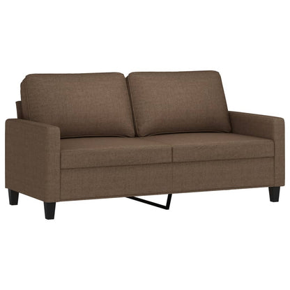 vidaXL Ensemble de canapés 3 pièces avec coussins Tissu Marron