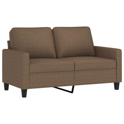 vidaXL Ensemble de canapés 3 pièces avec coussins Tissu Marron