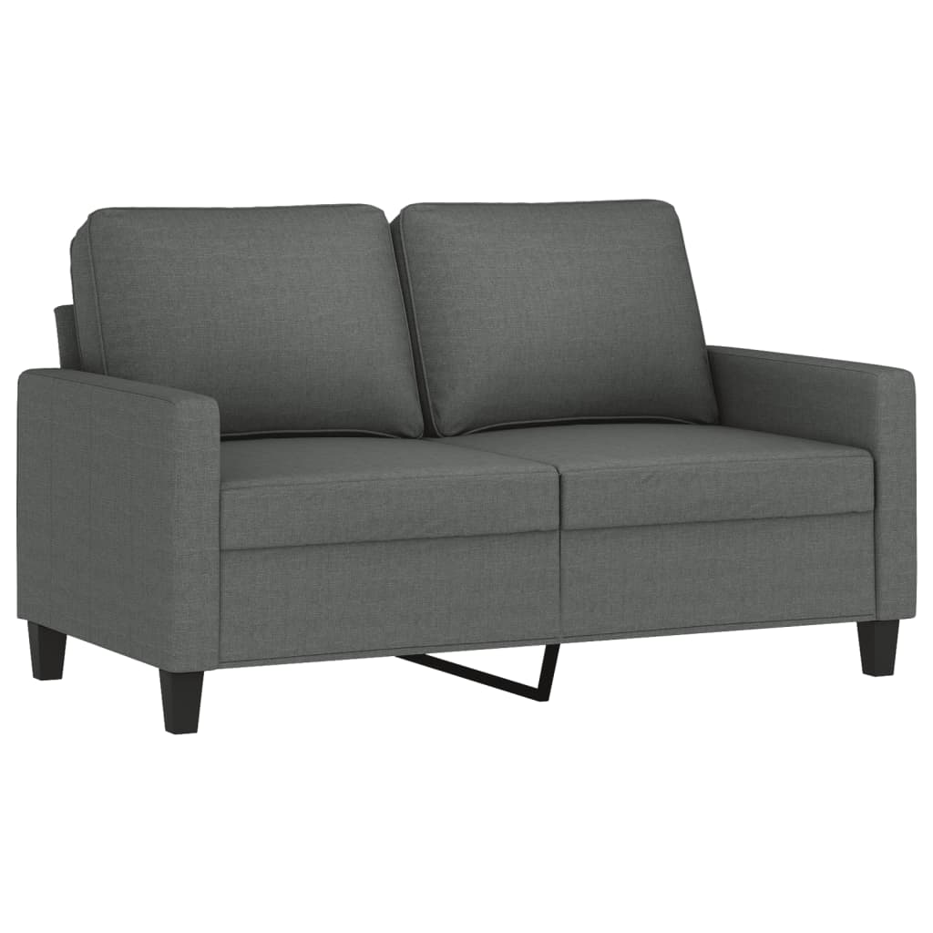 vidaXL Ensemble de canapés 2 pièces avec coussins Tissu Gris foncé
