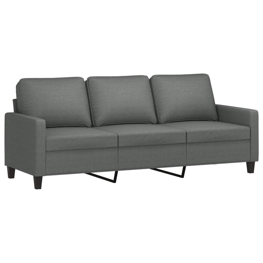 vidaXL Ensemble de canapés 2 pièces avec coussins Tissu Gris foncé