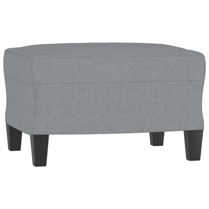 vidaXL Salon de jardin 3 pcs avec coussins Gris clair Tissu