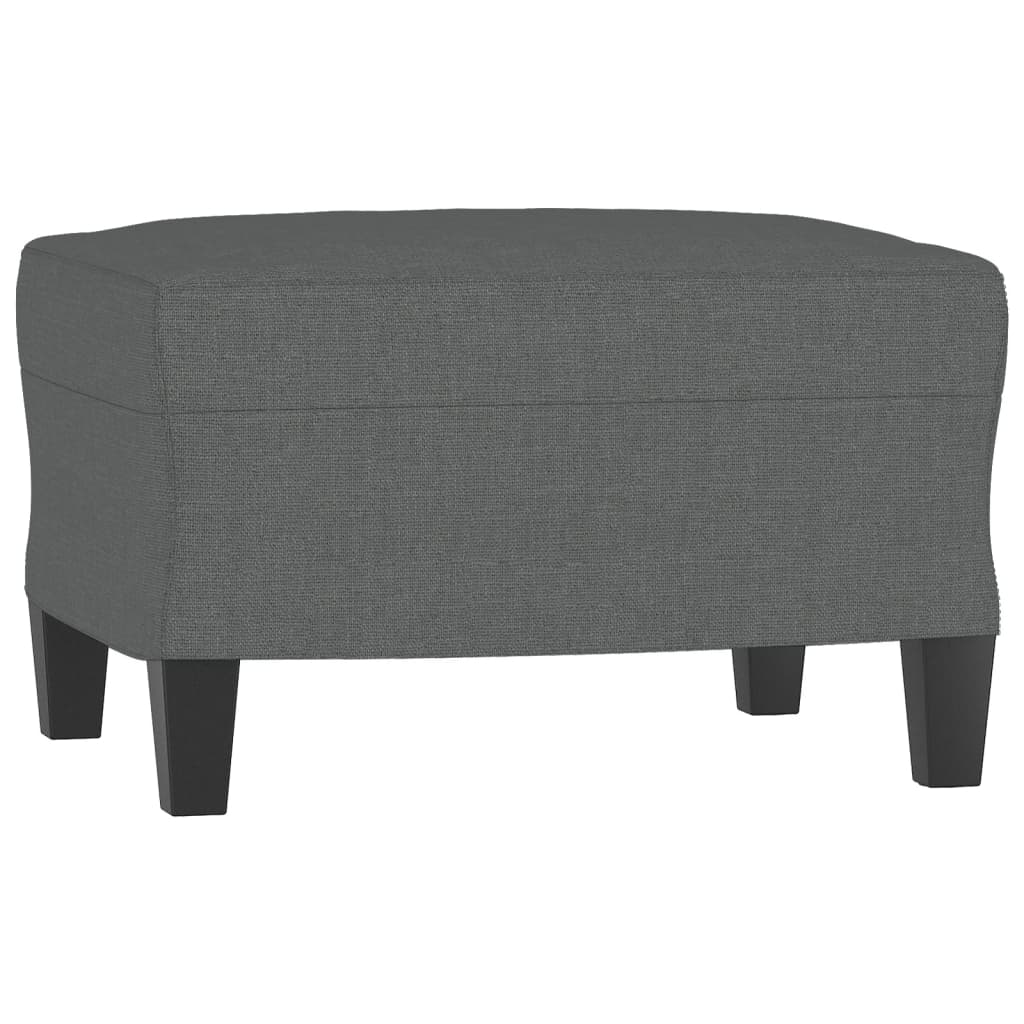 vidaXL Ensemble de canapés 3 pcs avec coussins Tissu Gris foncé