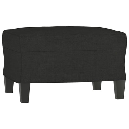 vidaXL Ensemble de canapés 3 pcs avec coussins Tissu Noir