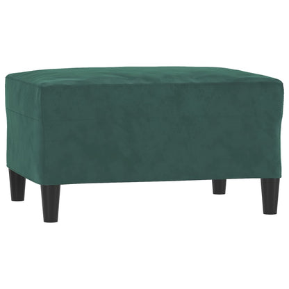 vidaXL Ensemble de canapés 4 pièces avec coussins Velours vert foncé