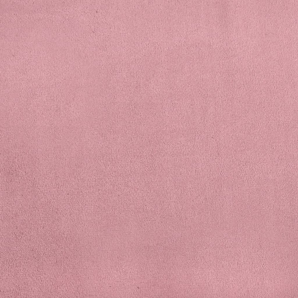 vidaXL 4-tlg. Sofagarnitur mit Kissen Rosa Samt