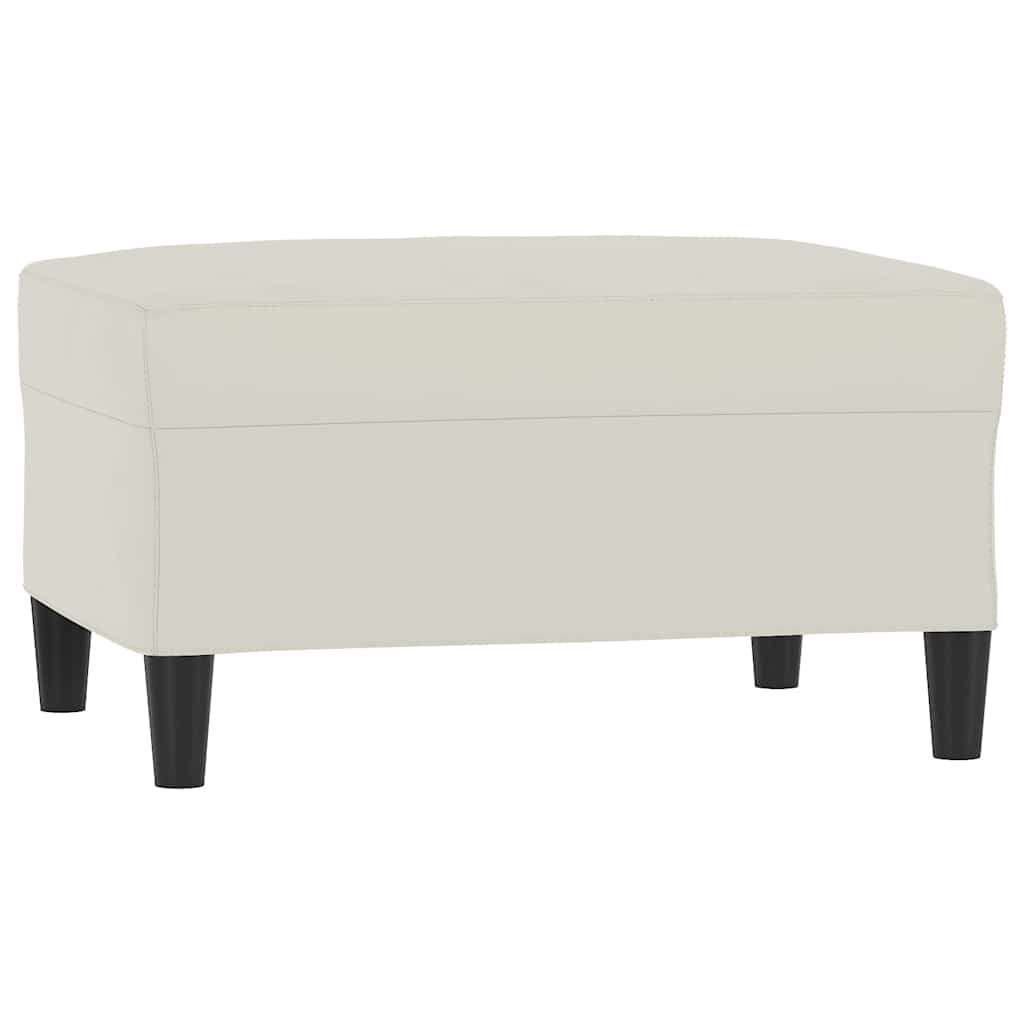 vidaXL 4-tlg. Sofagarnitur mit Kissen Creme Samt
