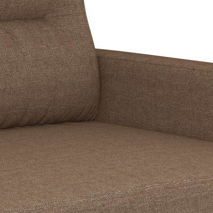 vidaXL 3-tlg. Sofagarnitur mit Kissen Braun Stoff