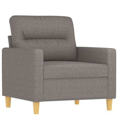vidaXL 3-tlg. Sofagarnitur mit Kissen Taupe Stoff