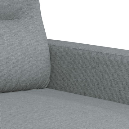 vidaXL 4-tlg. Sofagarnitur mit Kissen Hellgrau Stoff