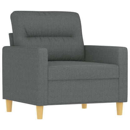 vidaXL Ensemble de canapés 4 pcs avec coussins Tissu Gris foncé