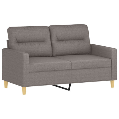 vidaXL 4-tlg. Sofagarnitur mit Kissen Taupe Stoff