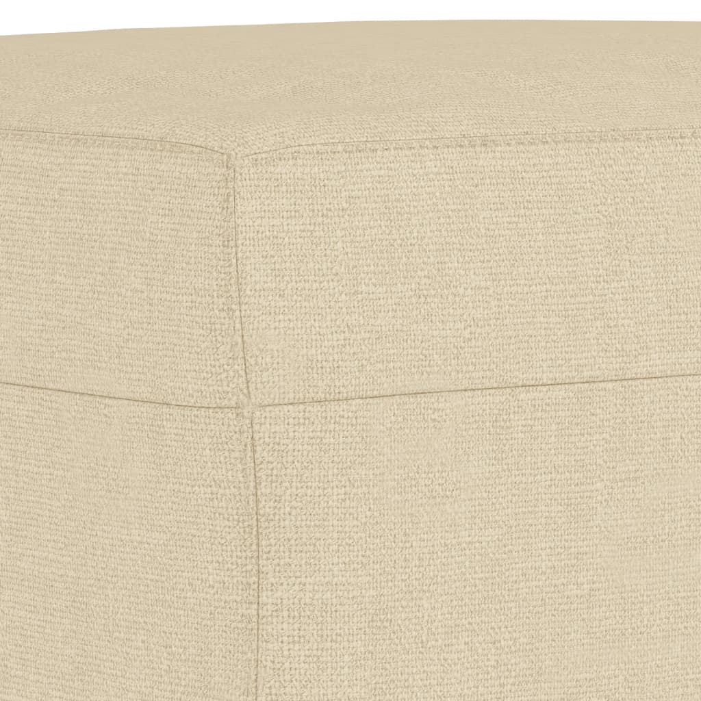 vidaXL 3-tlg. Sofagarnitur mit Kissen Creme Stoff