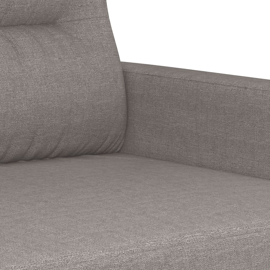 vidaXL 3-tlg. Sofagarnitur mit Kissen Taupe Stoff