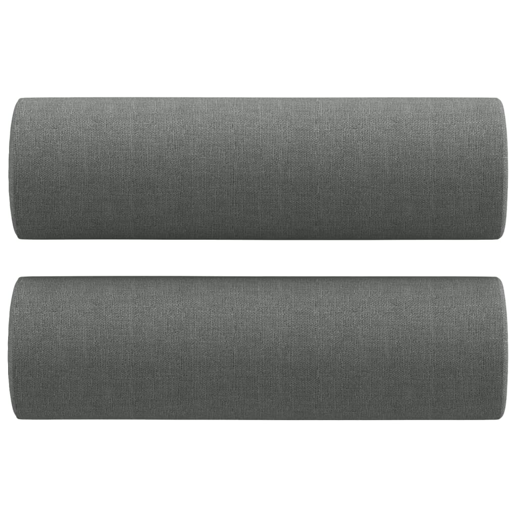 vidaXL Ensemble de canapés 2 pièces avec coussins Tissu Gris foncé