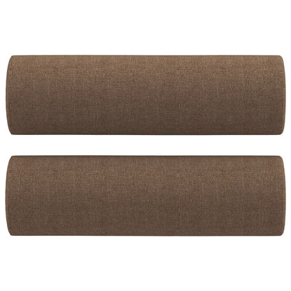 vidaXL Ensemble de canapés 2 pcs avec coussins Tissu Marron