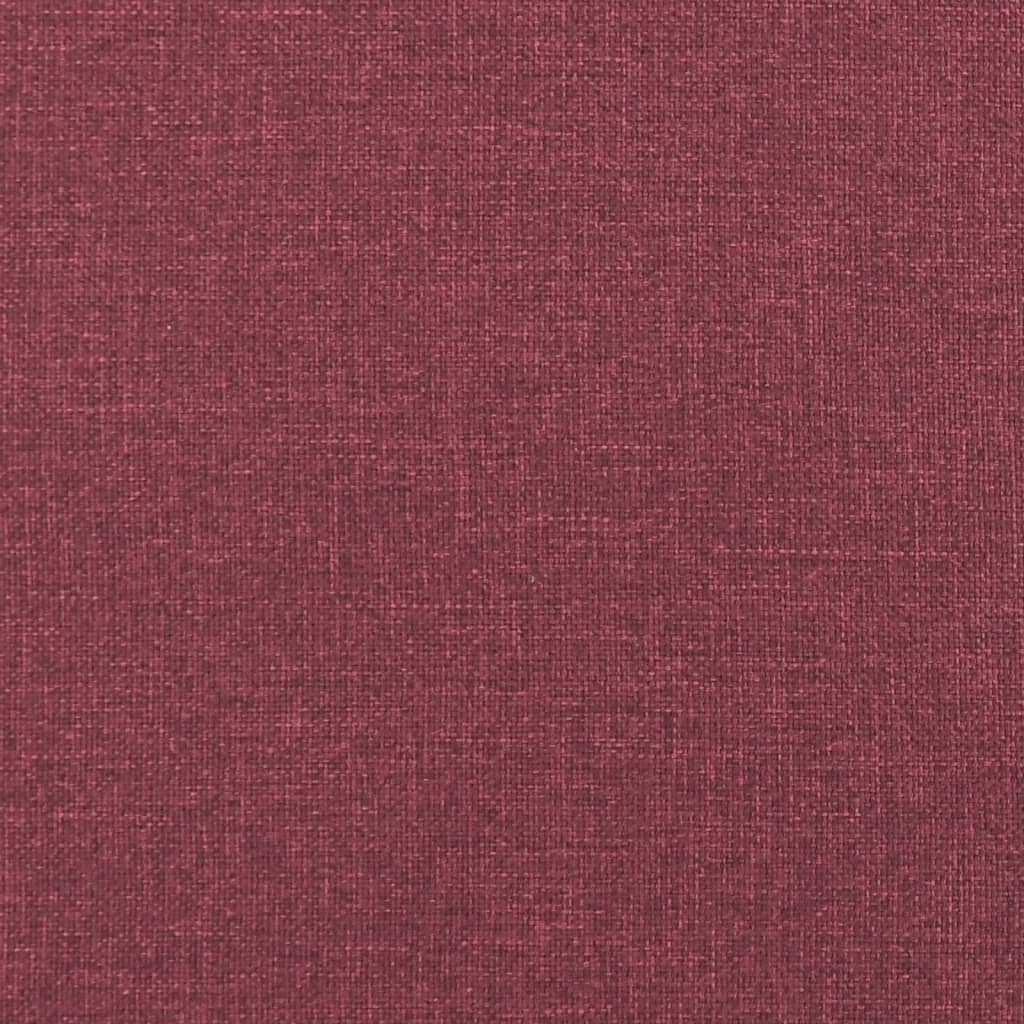 vidaXL 2-tlg. Sofagarnitur mit Kissen Weinrot Stoff
