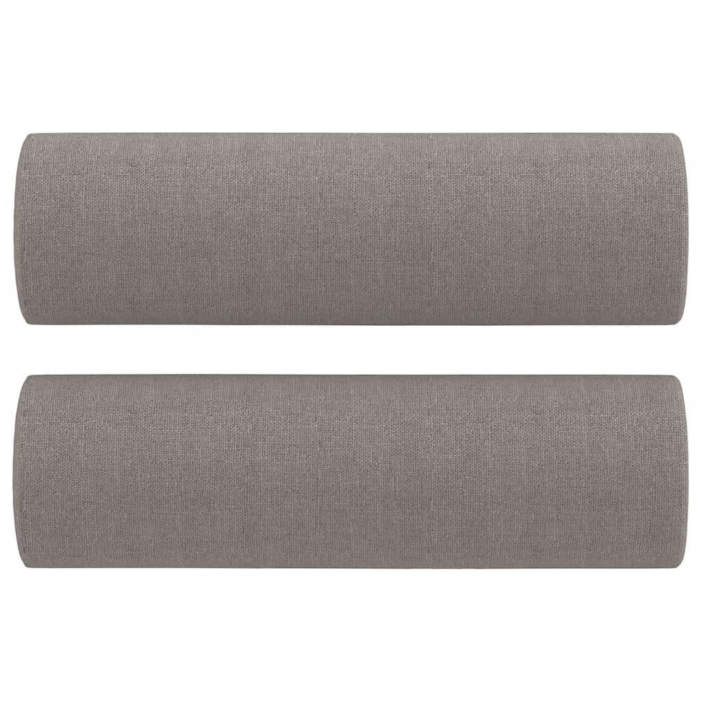 vidaXL 2-tlg. Sofagarnitur mit Kissen Taupe Stoff