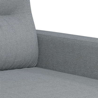 vidaXL 3-tlg. Sofagarnitur mit Kissen Hellgrau Stoff
