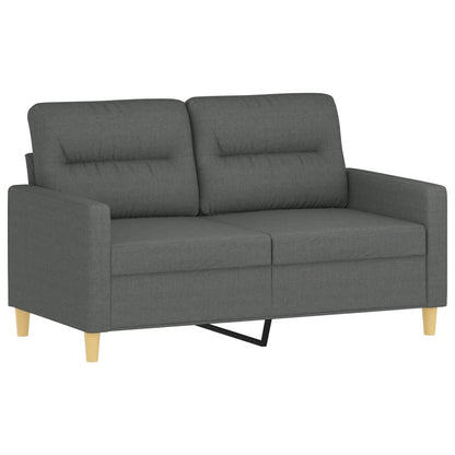 vidaXL Ensemble de canapés 3 pcs avec coussins Tissu Gris foncé
