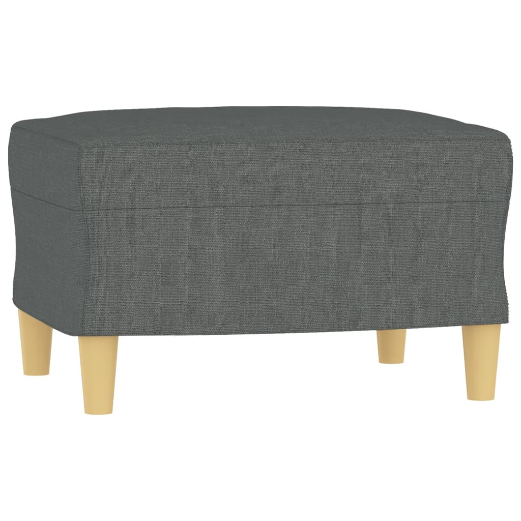 vidaXL Ensemble de canapés 3 pcs avec coussins Tissu Gris foncé