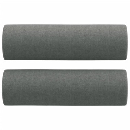 vidaXL Ensemble de canapés 3 pcs avec coussins Tissu Gris foncé