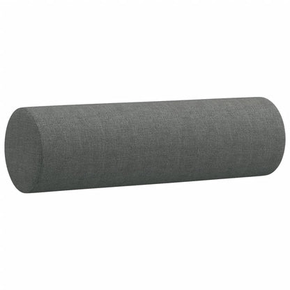 vidaXL Ensemble de canapés 3 pcs avec coussins Tissu Gris foncé