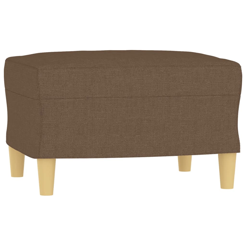 vidaXL Ensemble de canapés 3 pièces avec coussins Tissu Marron