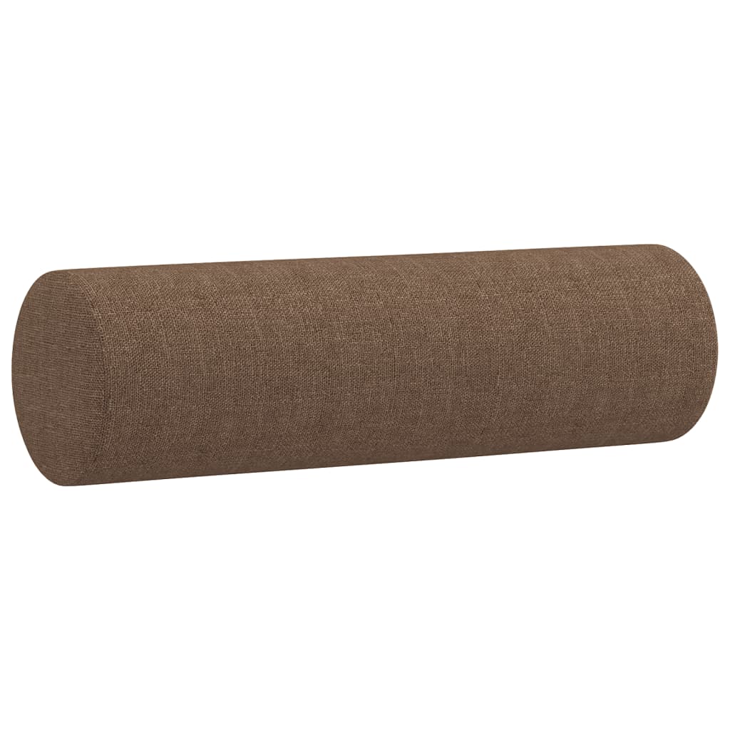 vidaXL Ensemble de canapés 3 pièces avec coussins Tissu Marron
