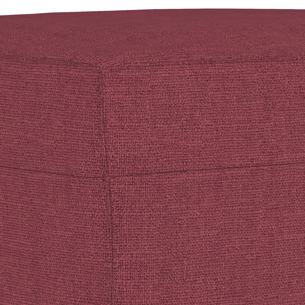vidaXL 3-tlg. Sofagarnitur mit Kissen Weinrot Stoff