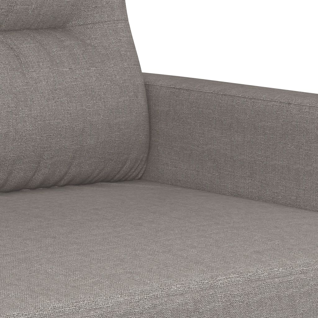 vidaXL 3-tlg. Sofagarnitur mit Kissen Taupe Stoff