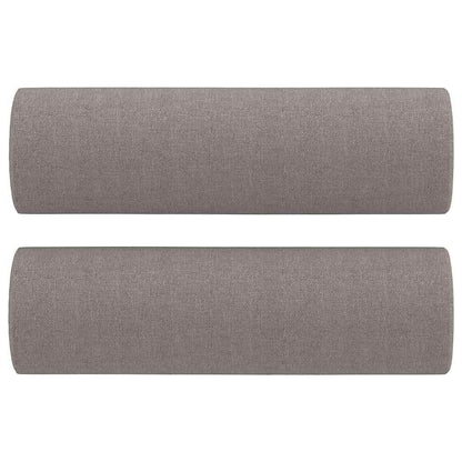 vidaXL 3-tlg. Sofagarnitur mit Kissen Taupe Stoff