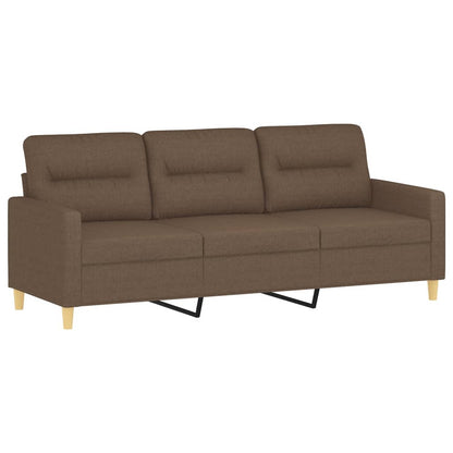 vidaXL Ensemble de canapés 2 pcs avec coussins Tissu Marron